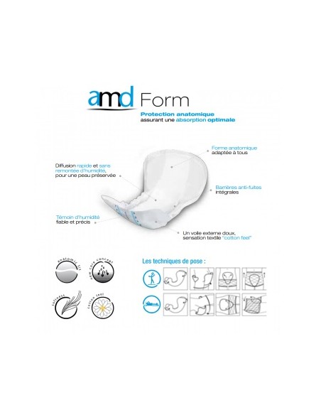 Form Super x20 couche anatomique AMD incontinence urinaire confort médical santé