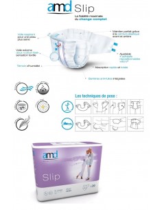 Couches XL Maxi x20 Change complet slip Incontinence et fuites urinaires hommes et femmes"AMD"