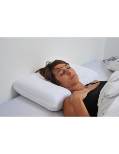 Oreiller coussin Vegelya Thalasso 55x37cm en mousse confort médical santé