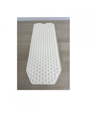 Tapis de bain antidérapant avec 200 ventouses 103 x 40 cm blanc
