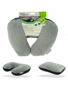 Coussin cale nuque microbilles 2 en 1 "kinétravel" confort médical santé