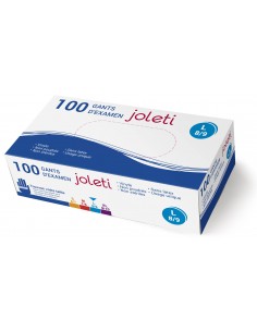 Gants en vinyle T8/9 L non poudré boite de 100"Joleti"