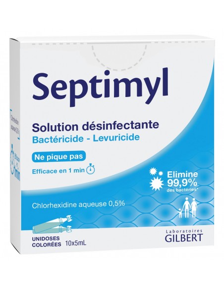 Chlorhexidine aqueuse 0,5% en unidoses Septimyl "Gilbert"