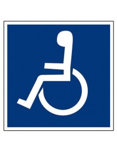 Plaque/panneau handicapé rigide 20 x 20 cm